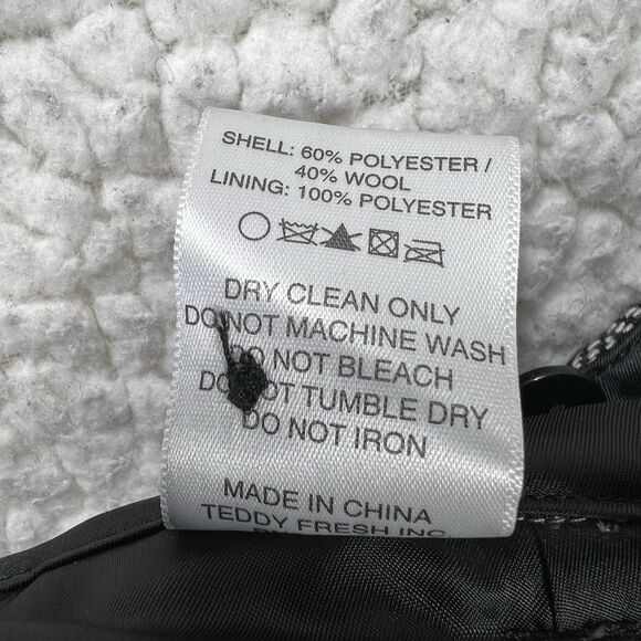 Teddy Fresh Wool Blend Doodle Pants 28x29 Gray Herringbone Streetwear Art Indie - Picture 9 of 13